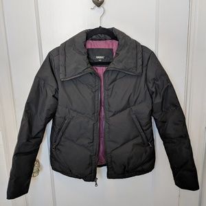 DKNY black down jacket XS